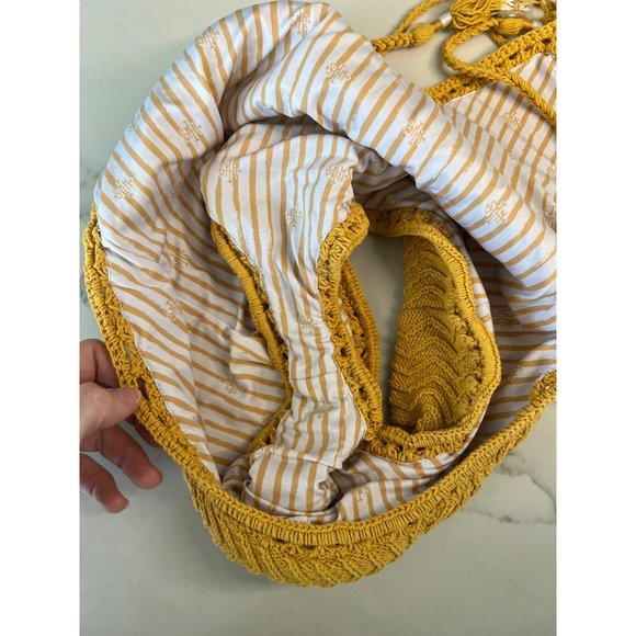 She Made Me crocheted one piece swimsuit yellow size SM - Picture 12 of 14